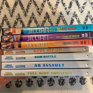Home Workout DVD Set, Jillian Michael & Gunnar Peterson- $8 for all of them